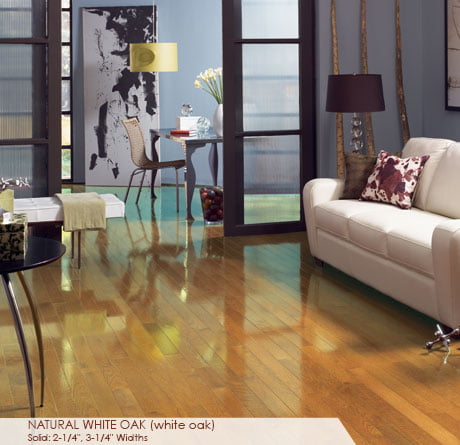 Somerset Hardwood Flooring - Somerset High Gloss Natural Solid White Oak 3-1/4″ - Solid Wood Floors 