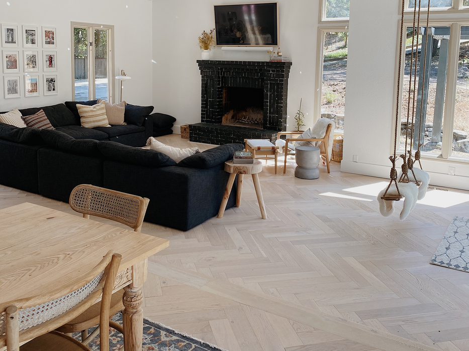 Monarch Plank - Lago Devero Herringbone Engineered Hardwood - Engineered Hardwood Floors 