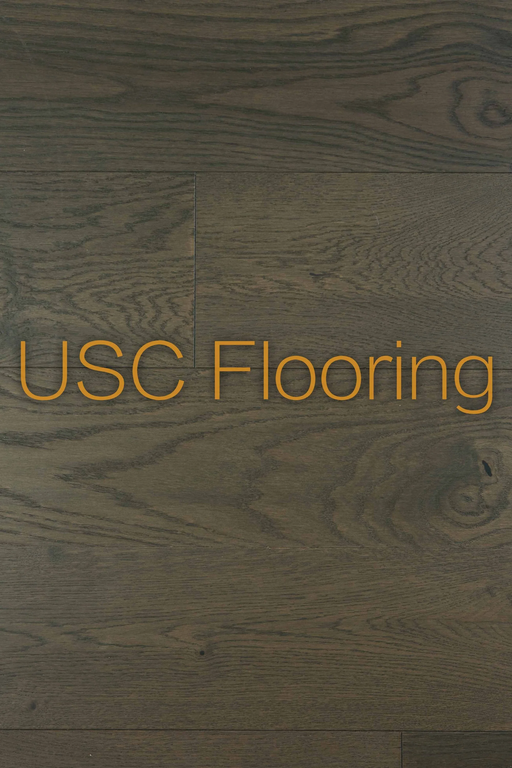 USC - Smoke Grey White Oak Wirebrushed, Rustic, T&G - Engineered Floors 