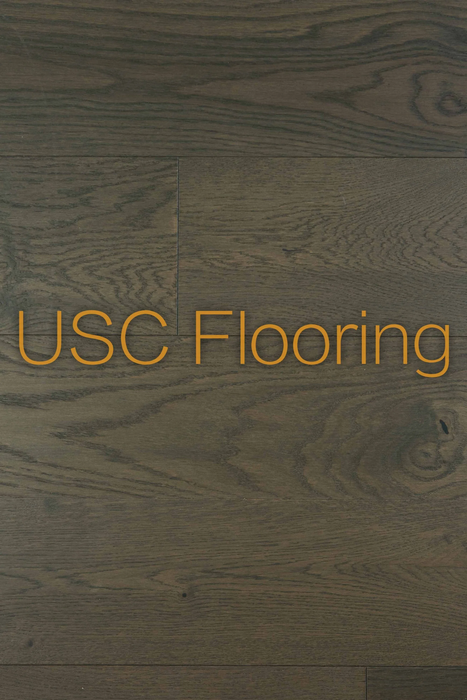 USC - Smoke Grey White Oak Wirebrushed, Rustic, T&G - Engineered Hardwood Floors 