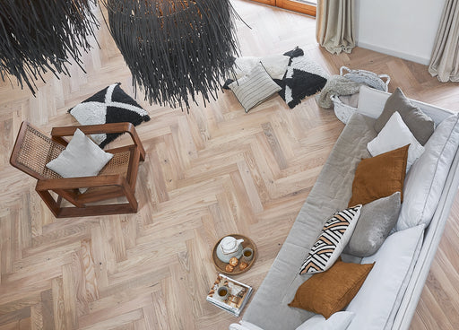 Panaget - French oak Classic/Authentic Linen, Herringbone 90 - Engineered Hardwood Floors 