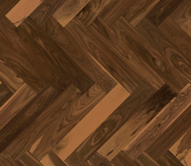 Panaget - US Walnut Satin, Herringbone 139 - Engineered Hardwood Floors 