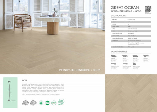 Compass Materials - Infinity-Herringbone - Engineered Hardwood Floors 