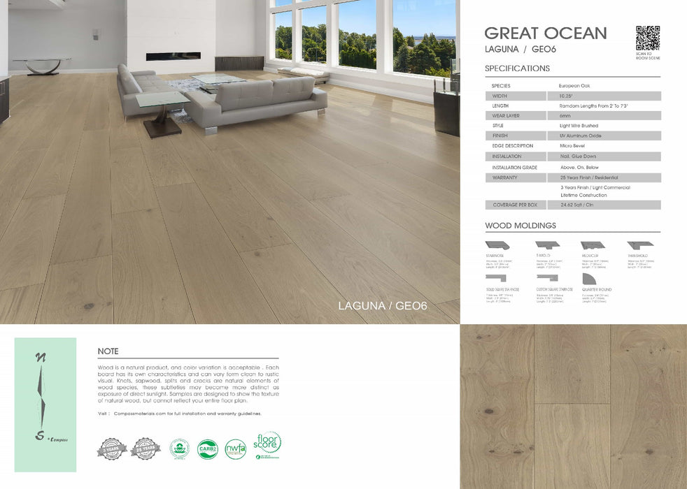 Compass Materials - Laguna - Engineered Hardwood Floors 