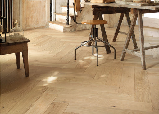 Panaget - French oak Authentic Bois flotte, Herringbone 139 - Engineered Hardwood Floors 