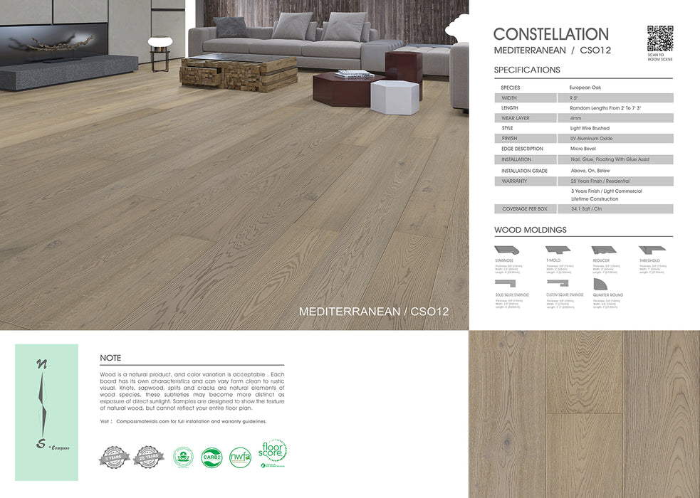 Compass Materials - Mediterranean - Engineered Hardwood Floors 